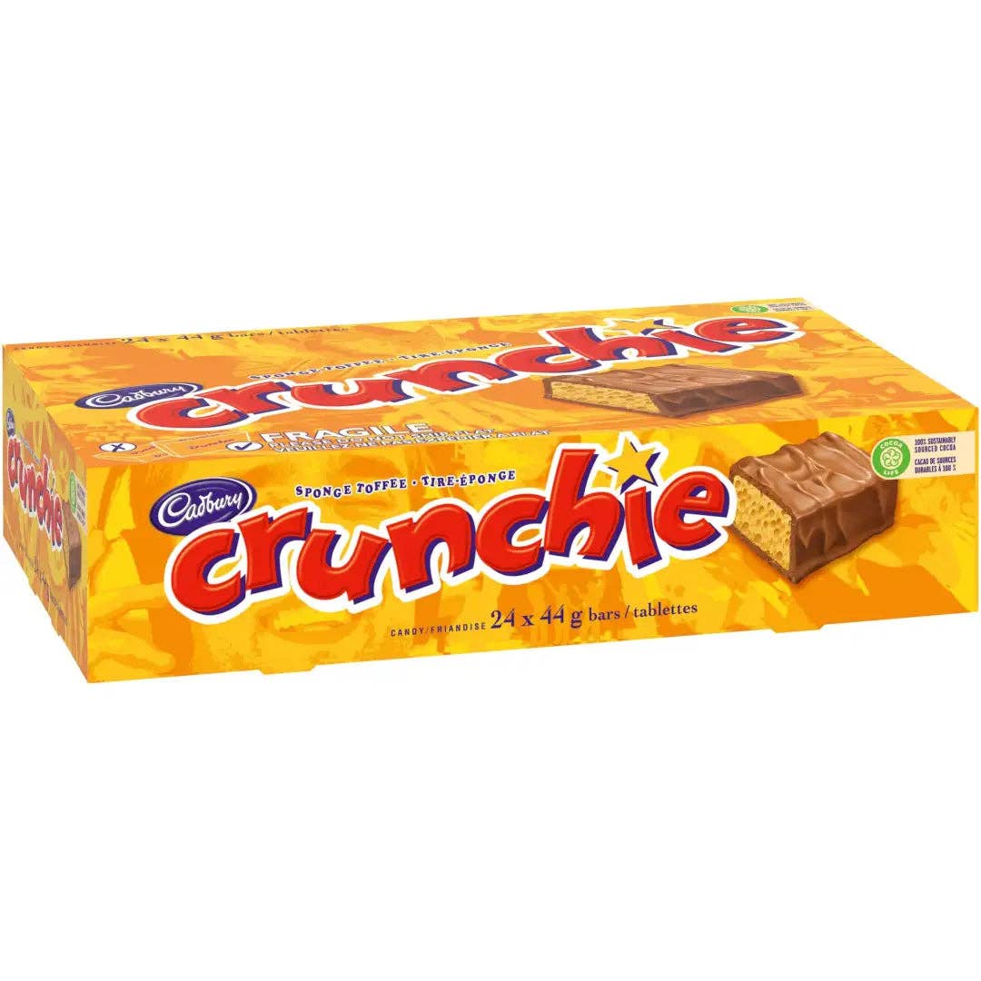 Cadbury Crunchie Chocolatey Candy Bars, 44 g