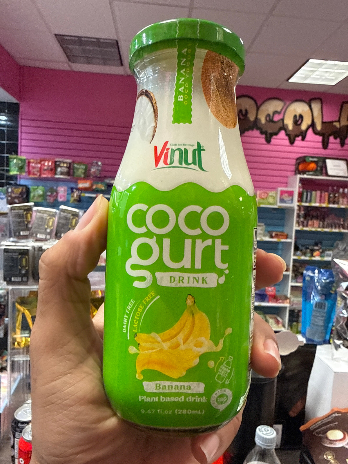 VINUT, COCO, DRINK DAIRY FREE, LACTOSE FREE BANANA FLAVORED PLANT BASED DRINK PRODUCT OF VIETNAM 🇻🇳