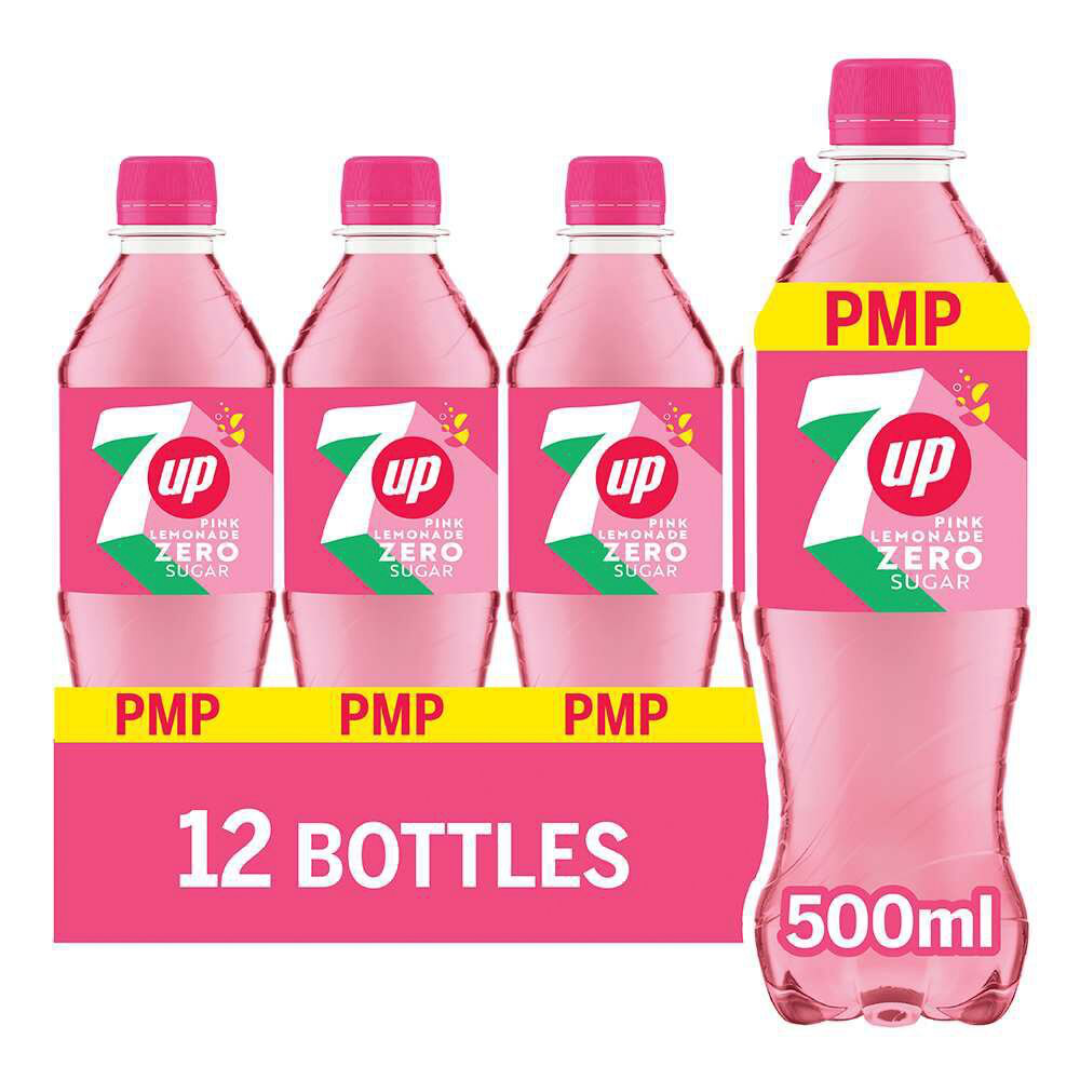 7Up Zero Sugar Pink Lemonade PMP Bottle