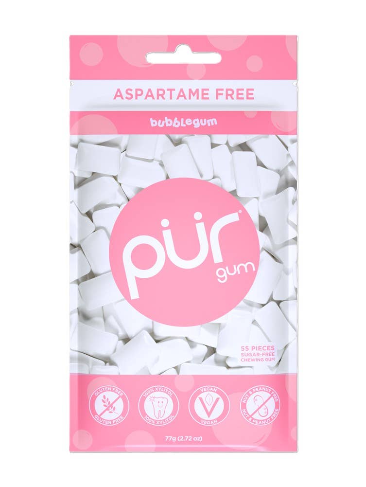 PUR Gum, Bubblegum, 55pc Bag