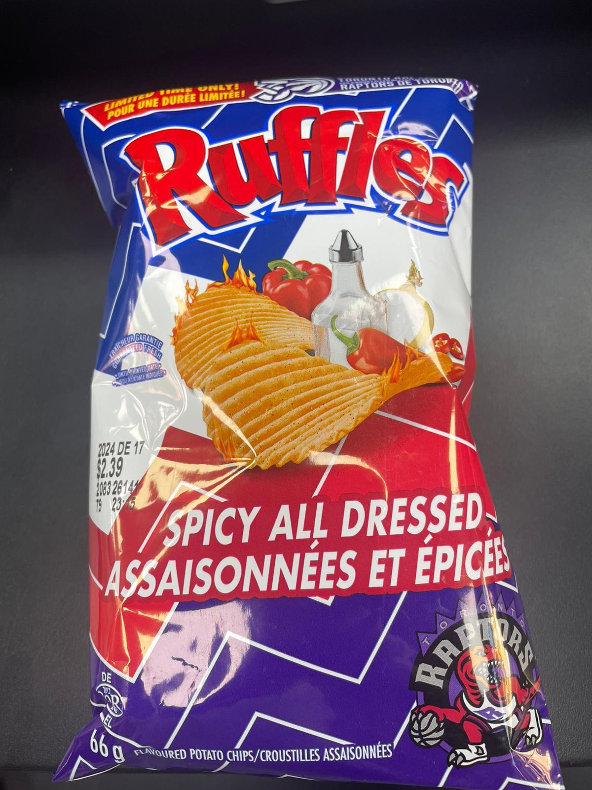 RUFFLES ALL DRESSED SPICY BAG (CANADA) – Exotic Snack Guys