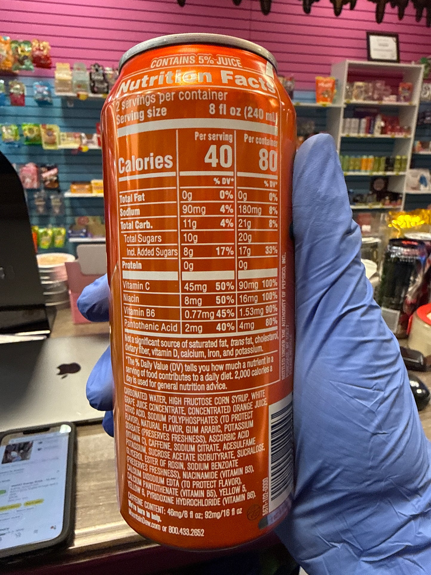 Mtn Dew kickstart orange citrus