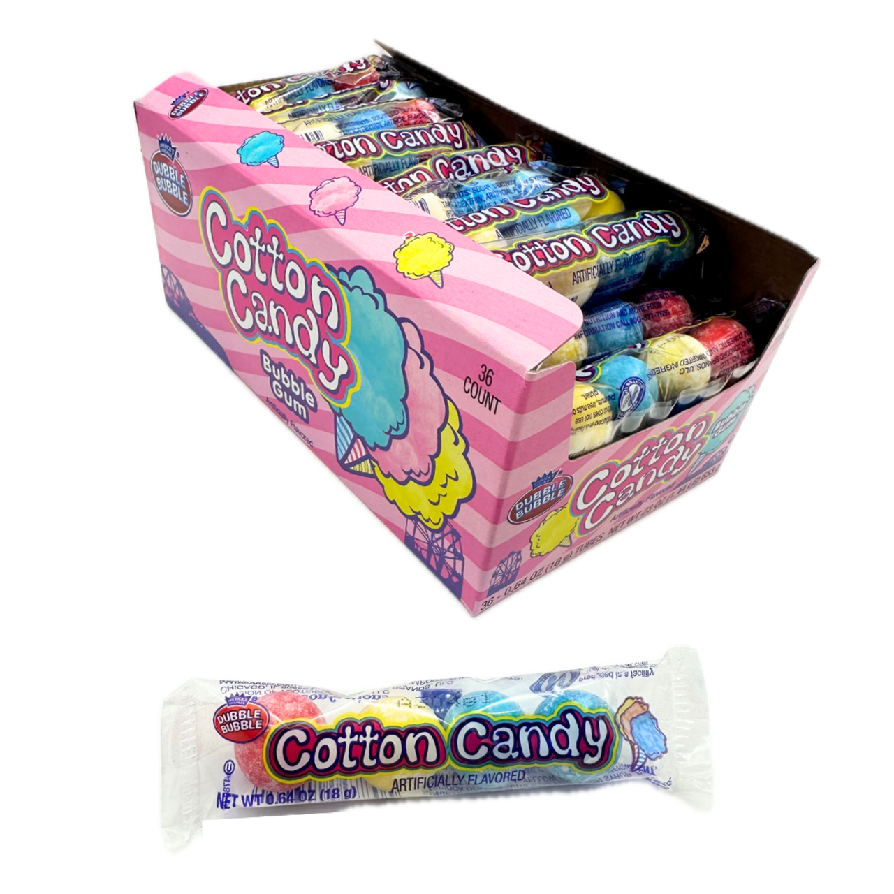 Dubble Bubble Cotton Candy Gum 4pc