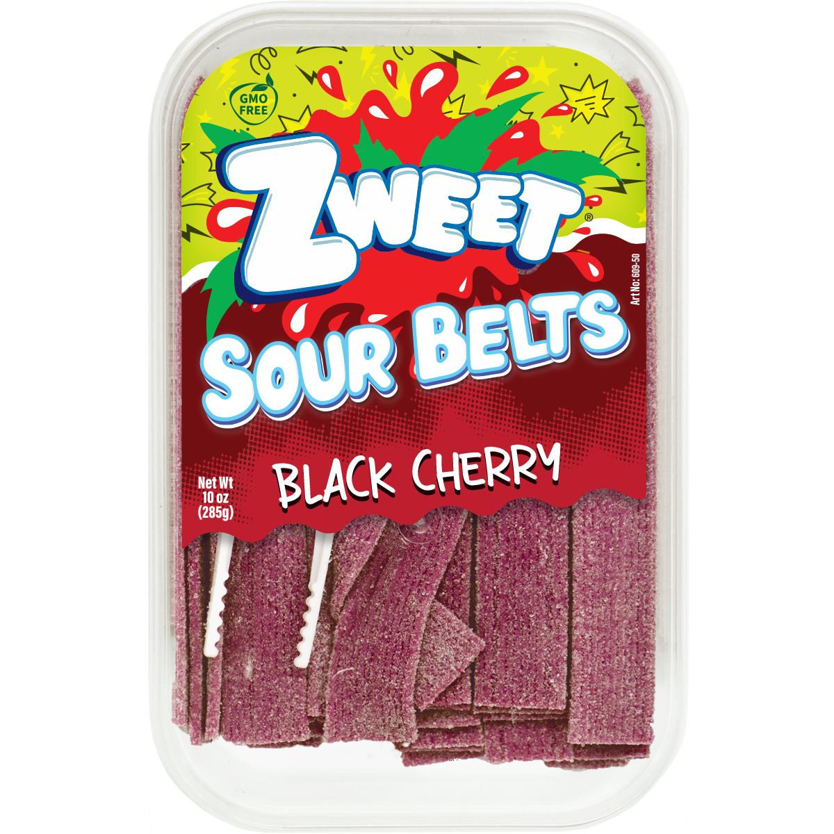 Sour Black Cherry Belts | Zweet | 10 oz