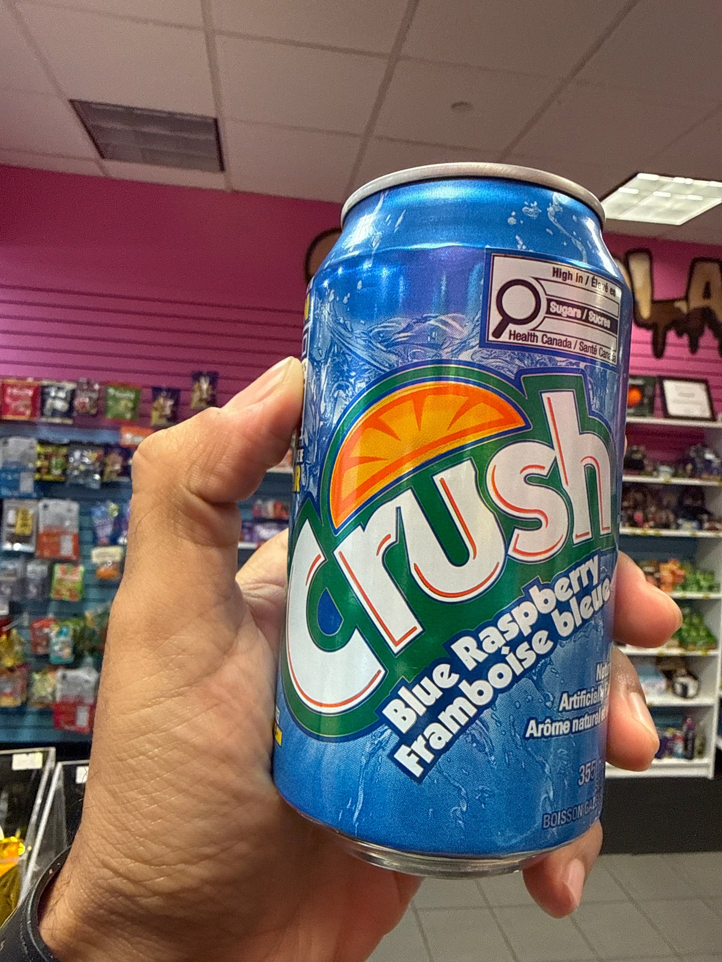 CRUSH BLUE RASPBERRY FRAMBOISE BLEUE PRODUCT OF CANADA 🇨🇦