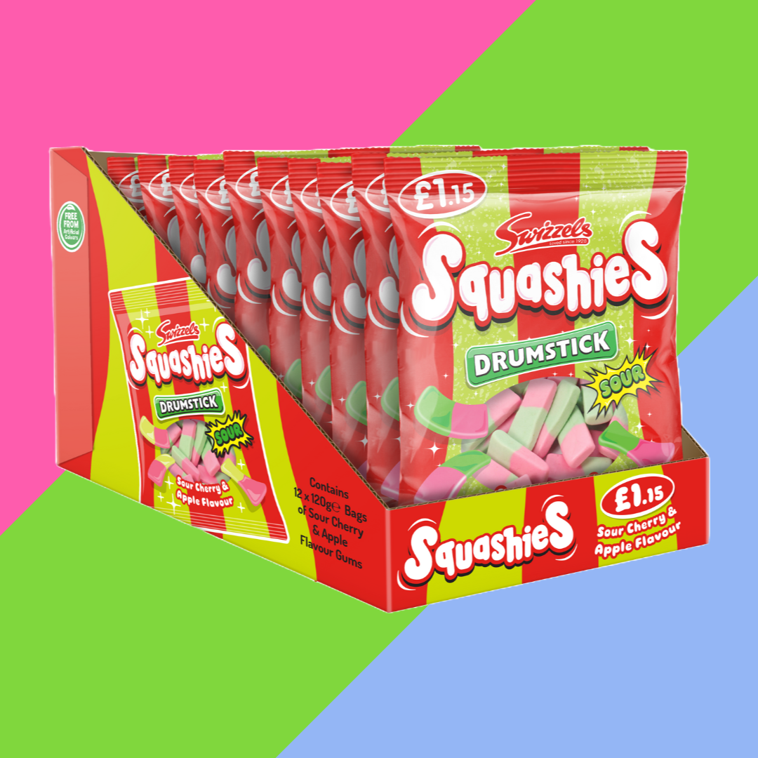 Swizzels Drumstick Squashies Sour Cherry & Apple Flavour Bag