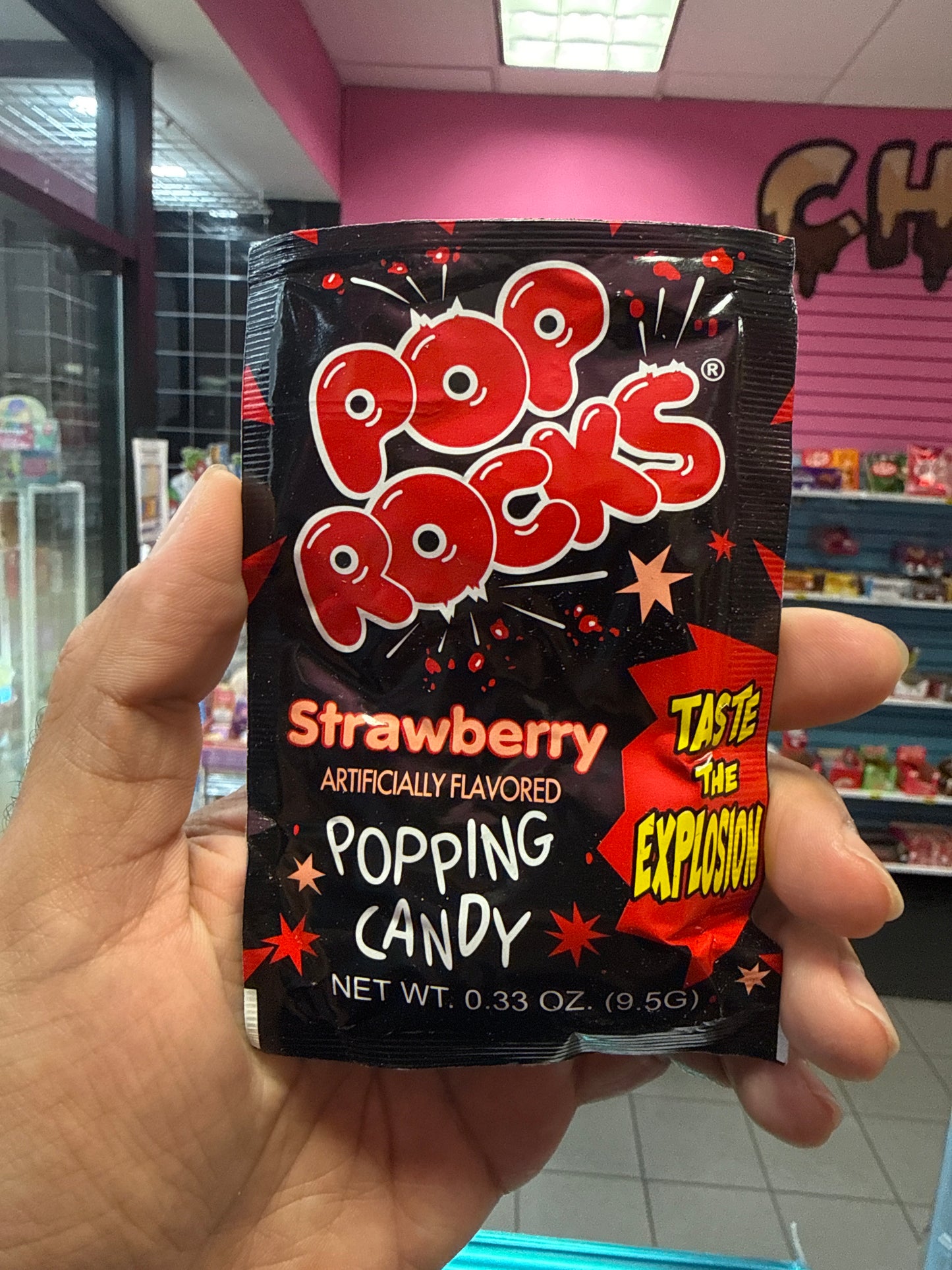 POP ROCKS, STRAWBERRY POPPING CANDY STATE THE EXPLOSION