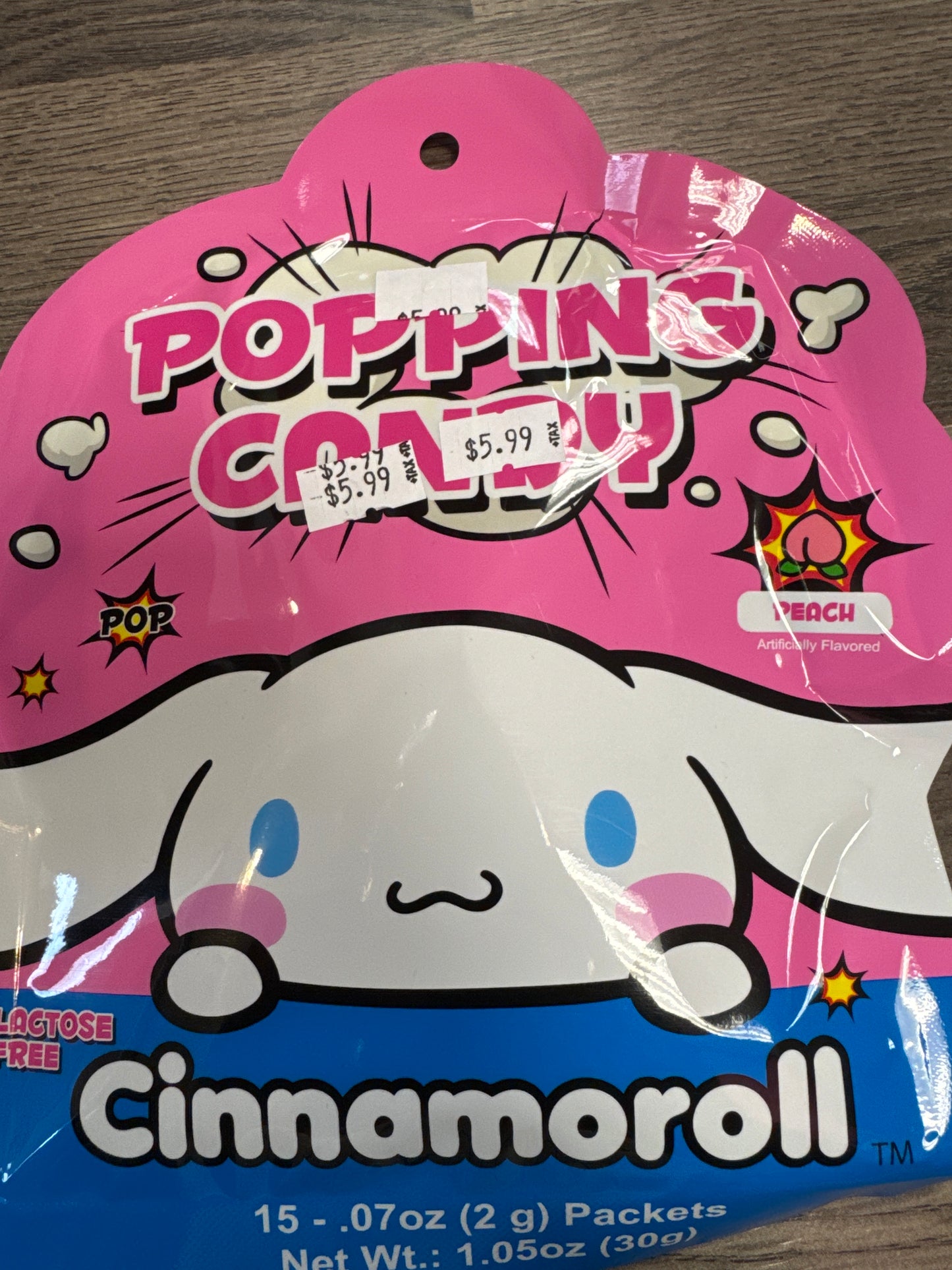Popping candy peach