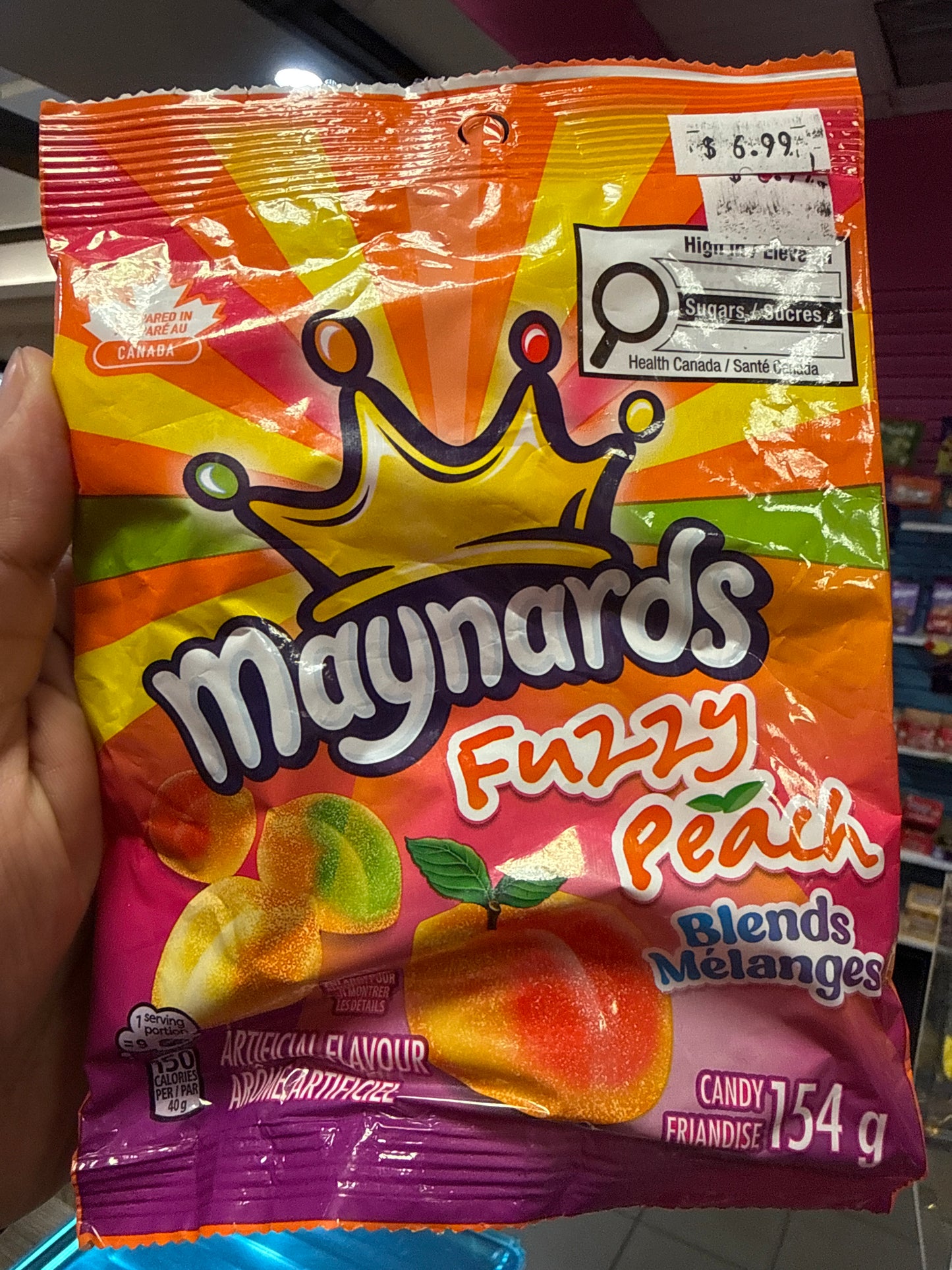 MAYNARD’S FUZZY PEACH BLENDS MELANGES PRODUCT OF CANADA 🇨🇦