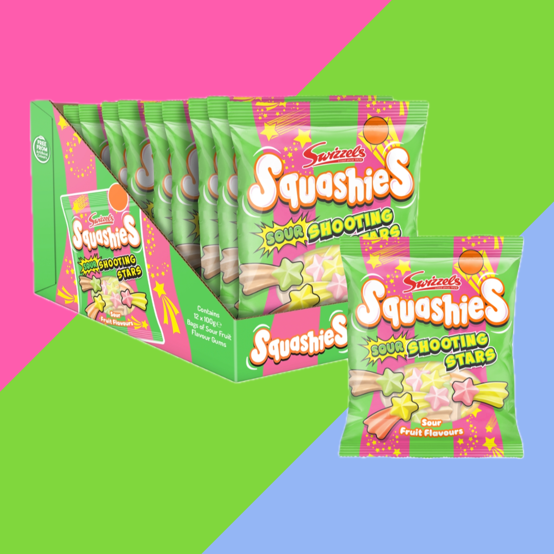 NEW Swizzels Squashies Sour Shooting Stars Bag