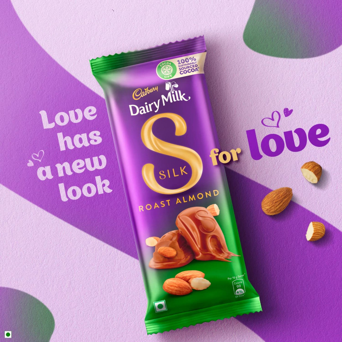 CADBURY DAIRY MILK SILK ROAST ALMONDS CHOCOLATE BAR (INDIA)
