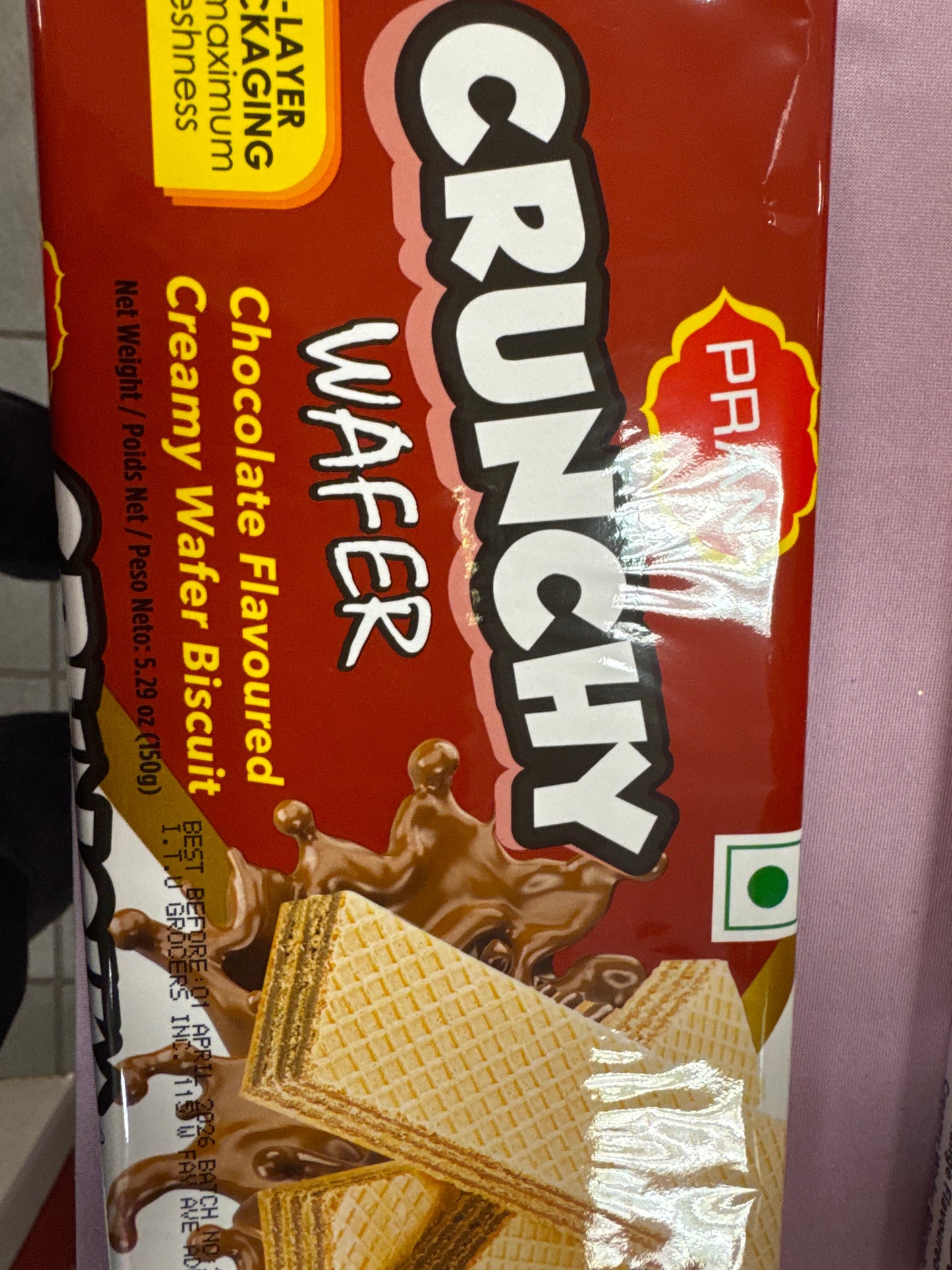 Pran crunchy chocolate wafer
