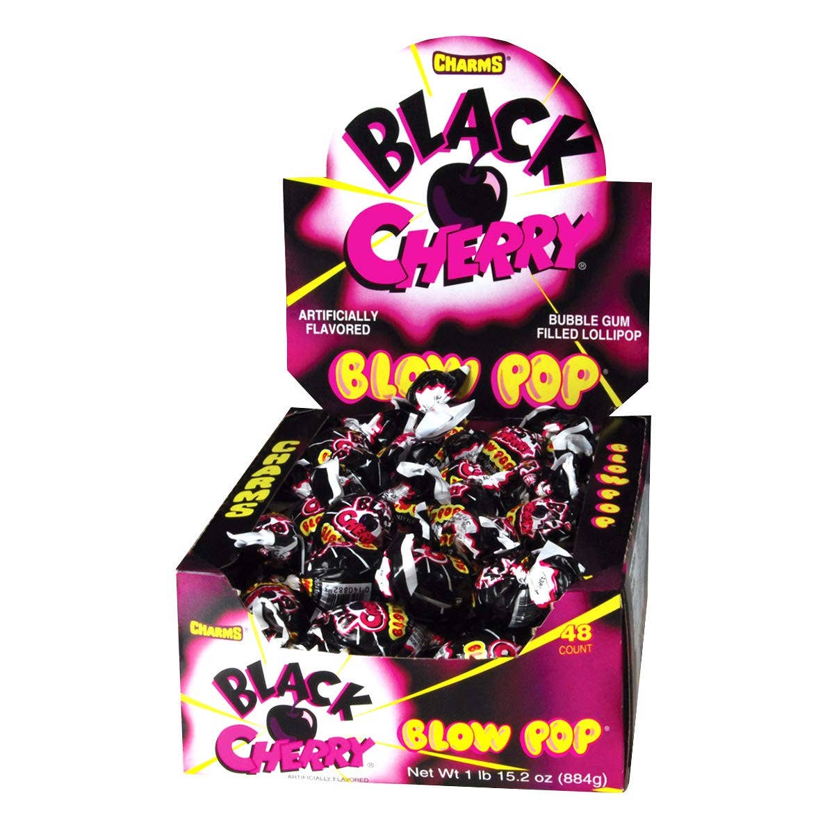 Charms Blow Pops Black Cherry Flavor, Flavor (18.4g) (48ct)