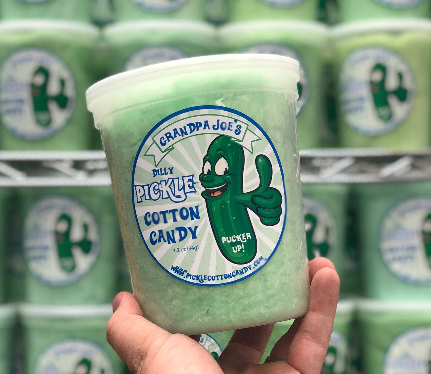 Grandpa Joe's Dilly Pickle Cotton Candy, 1.2oz