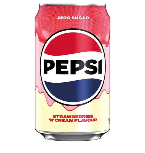 Pepsi Strawberry Cream Zero Sugar (330mL) (UK)