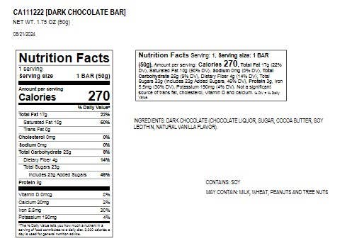 CARE Moodibar 1.75oz Dark Belgian Chocolate bar Nurse Doctor