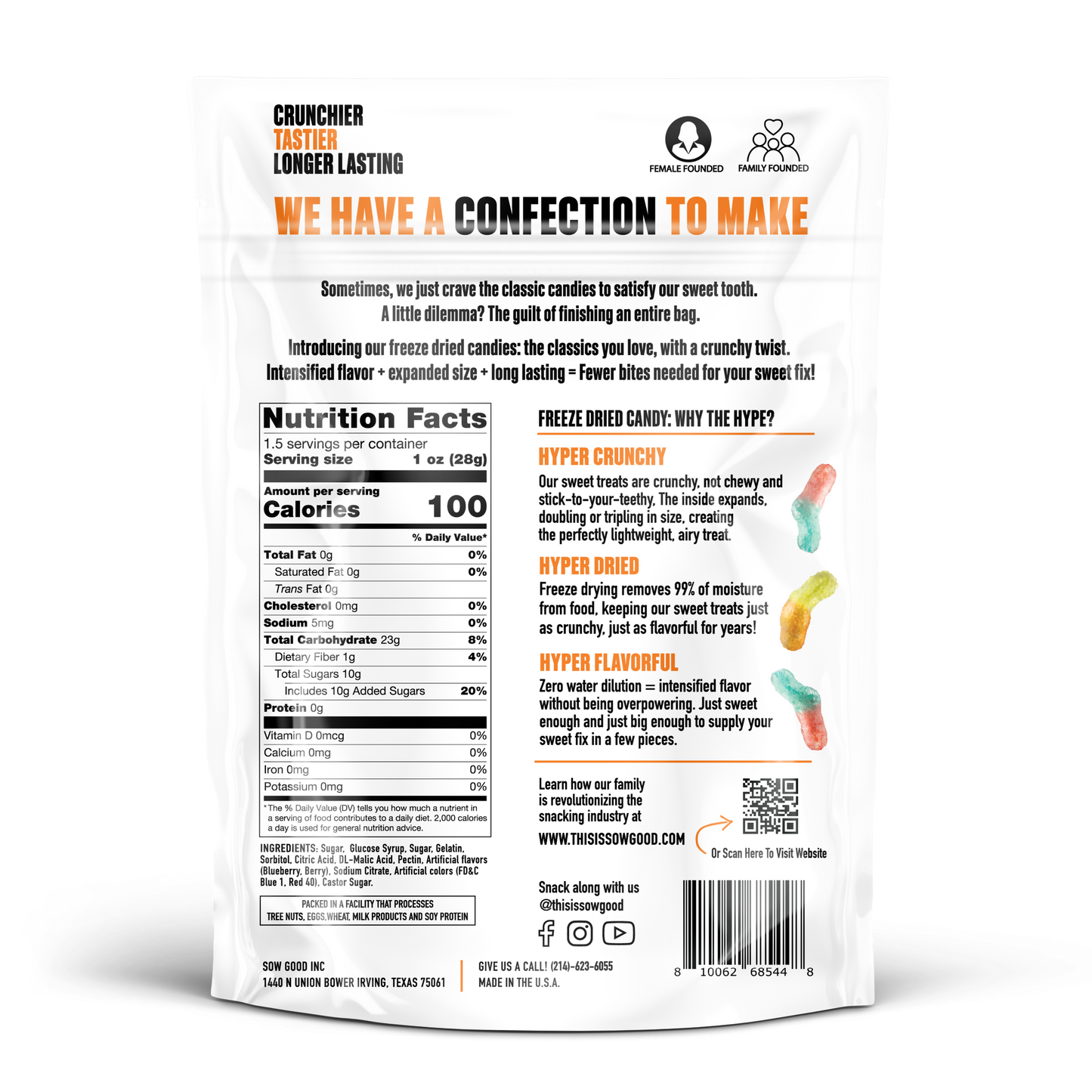 Freeze Dried Sweet Worms