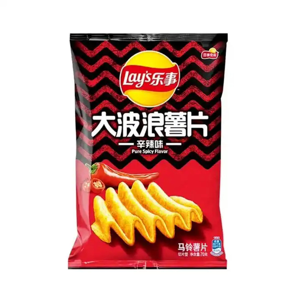 LAY'S Big Wave Spicy Flavor Chips 70g (CHINA)