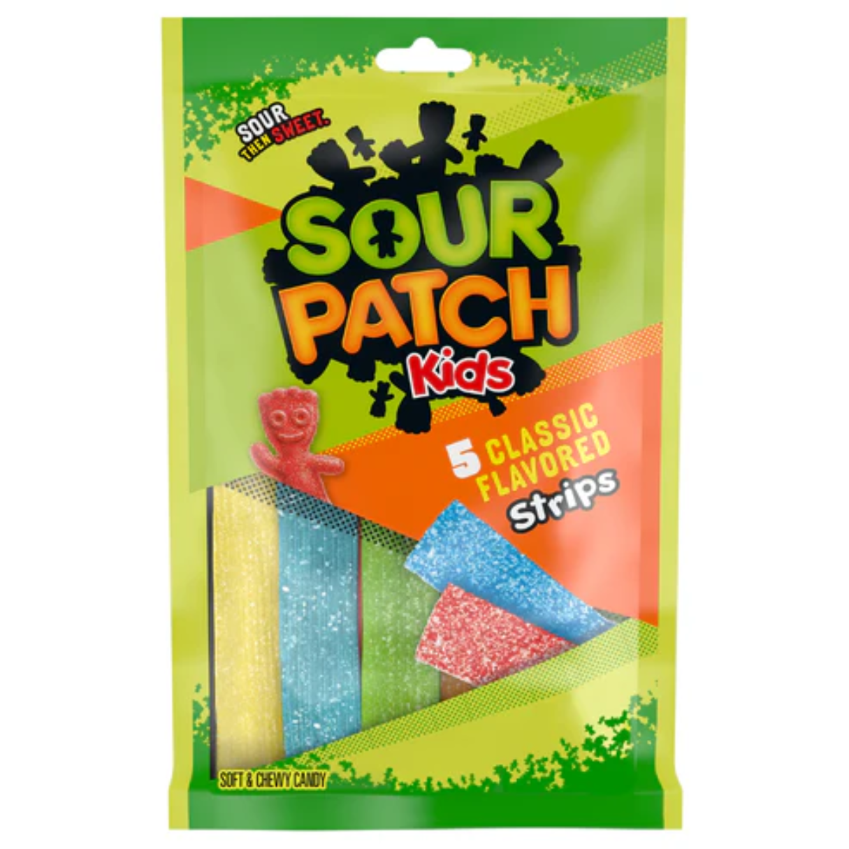 Sour Patch Kids 5 Classic Flavored Strips 3.5oz