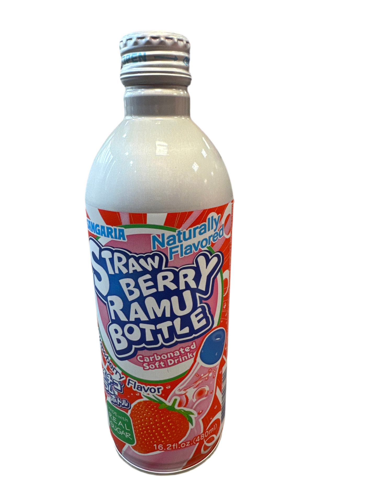 Ramune strawberry bottle
