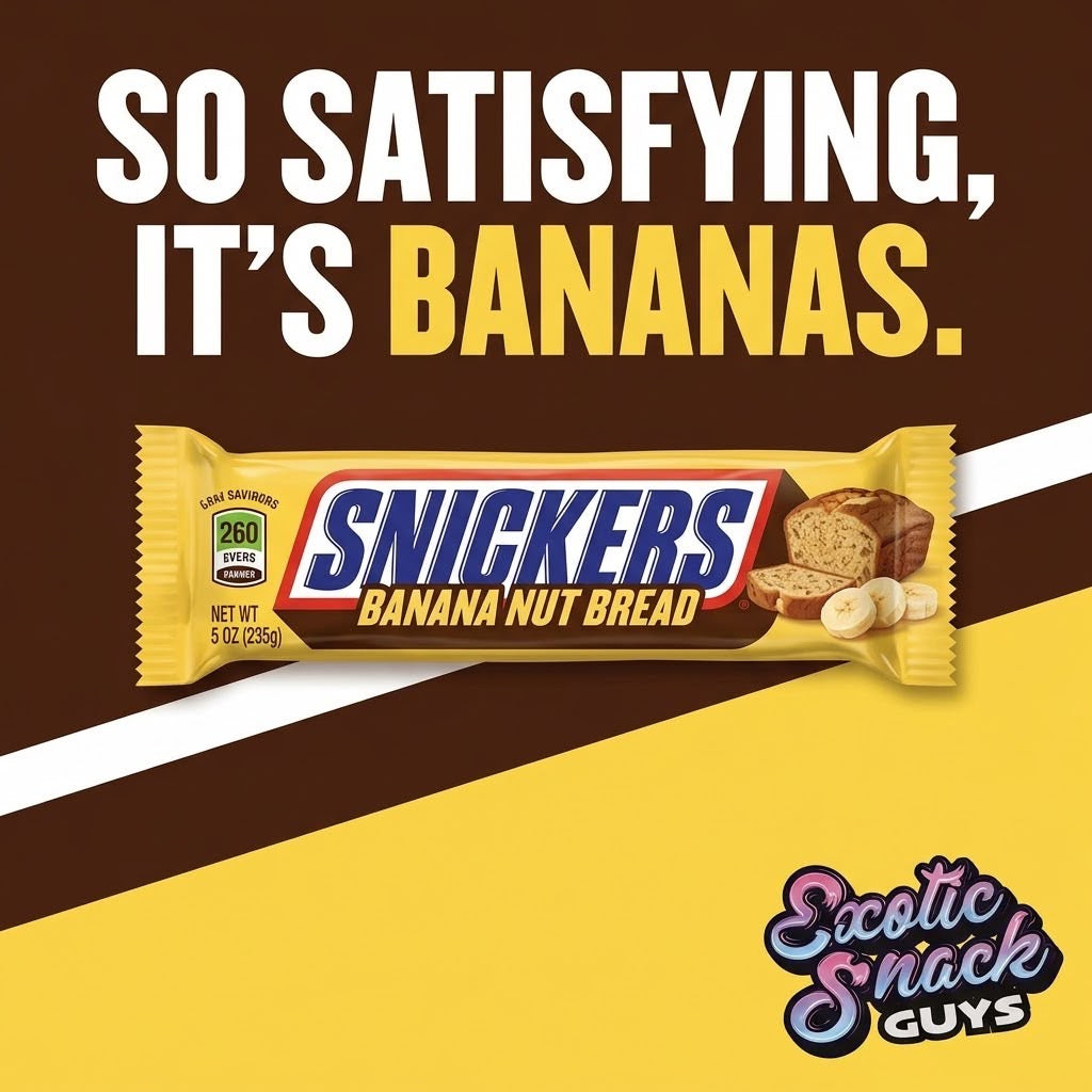 Snickers banana nut bread, Limited edition product of USA πΊπΈ