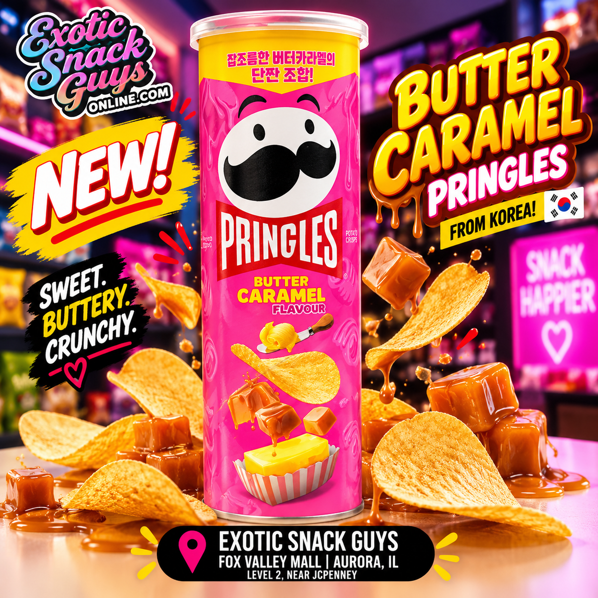 PRINGLES BUTTER CARAMEL product of Korea 🇰🇷