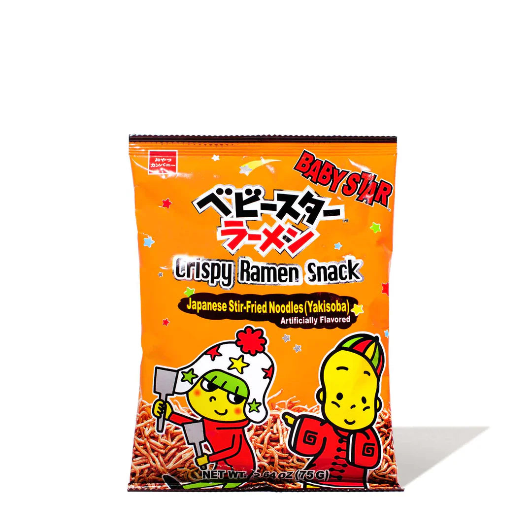 BABY STAR JAPANESE STIR-FRIED NOODLE SNACK, YAKISOBA FLAVOR (JAPAN)