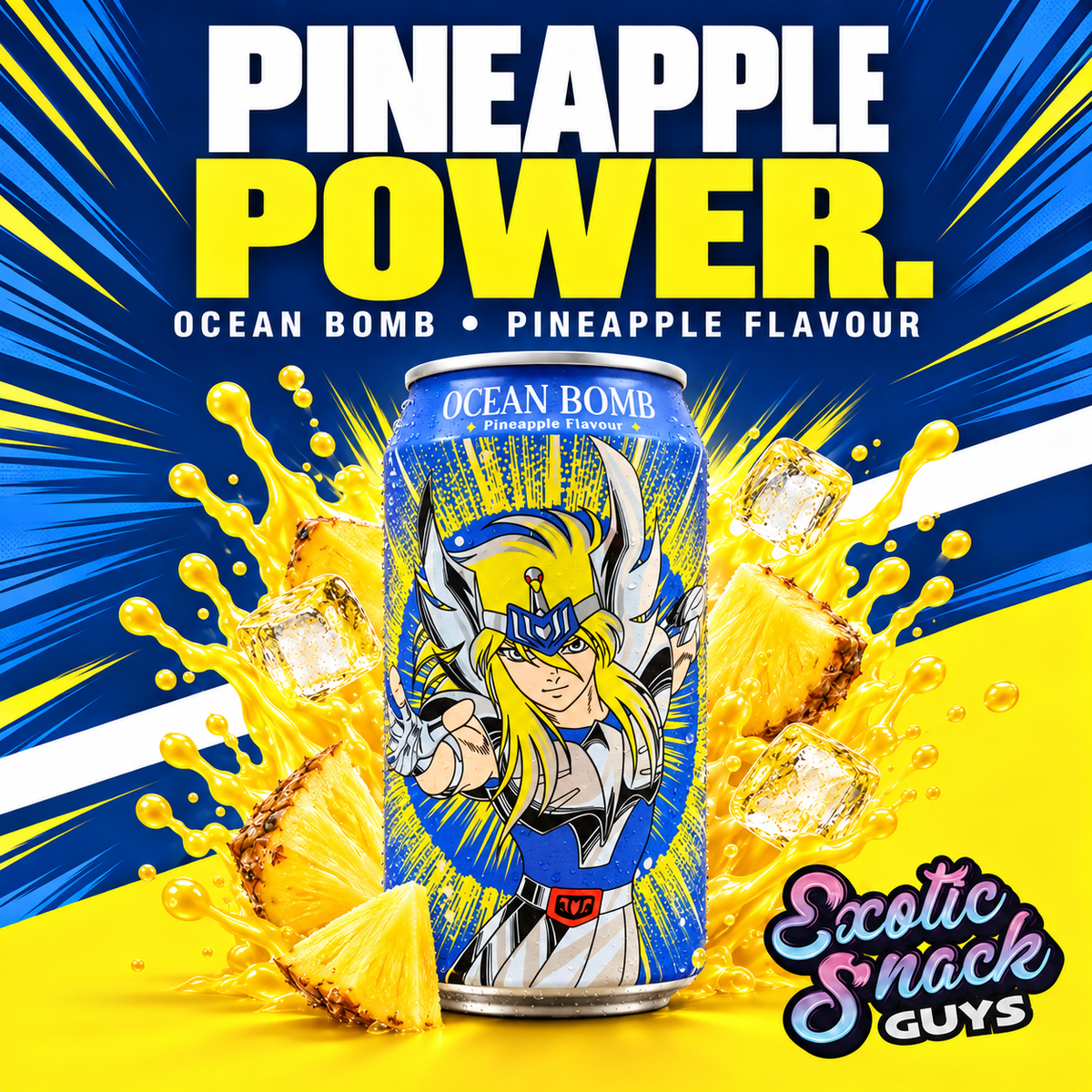 OCEAN BOMB, PINEAPPLE FLAVOR PRODUCT OF TAIWAN 🇹🇼