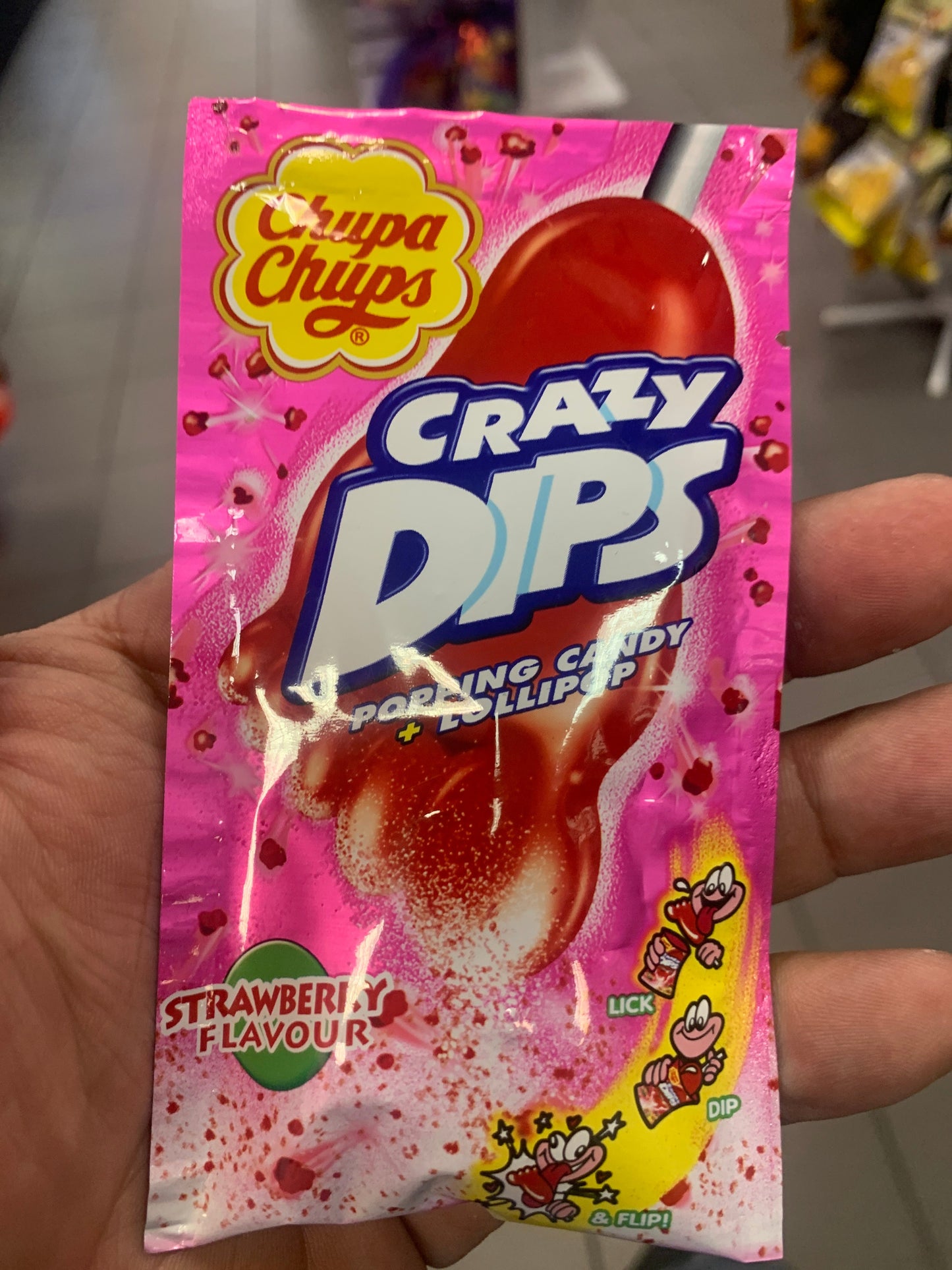 CHUPA CHUPS - CRAZY DIPS - STRAWBERRY (SPAIN)