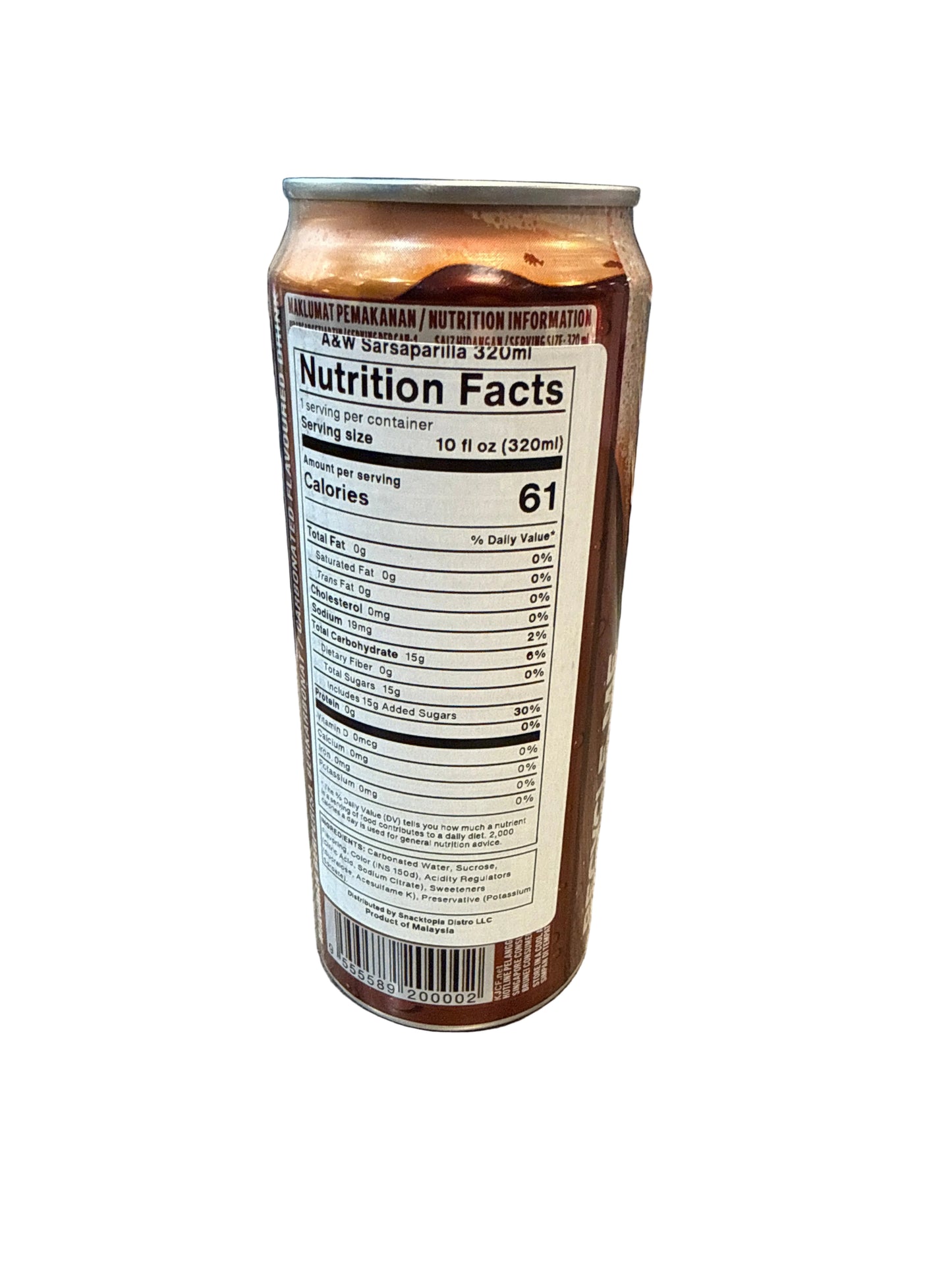 A & W Sarsaparilla 320 ml