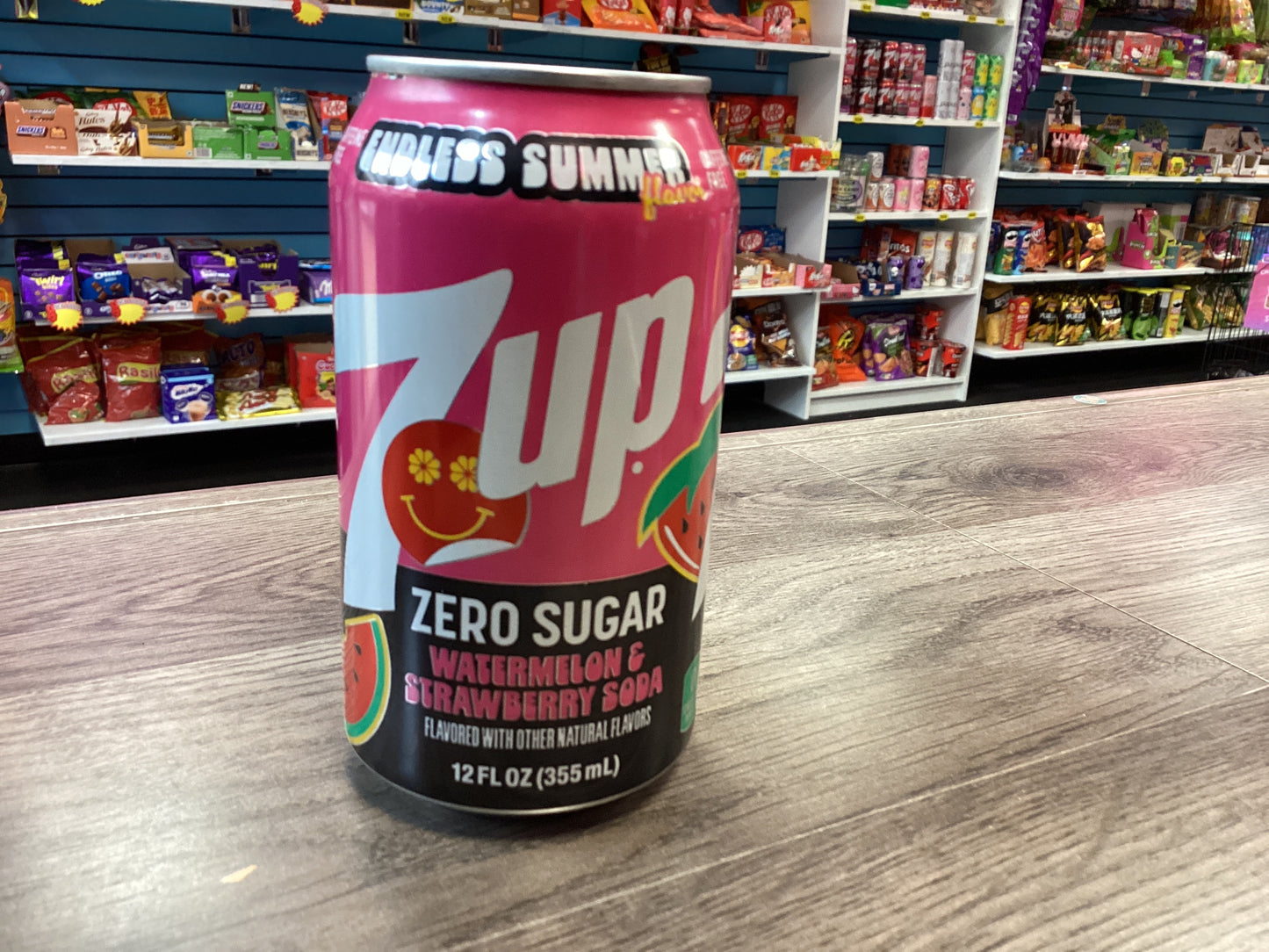 7up Watermelon Strawberry Soda Zero Sugar Endless Summer