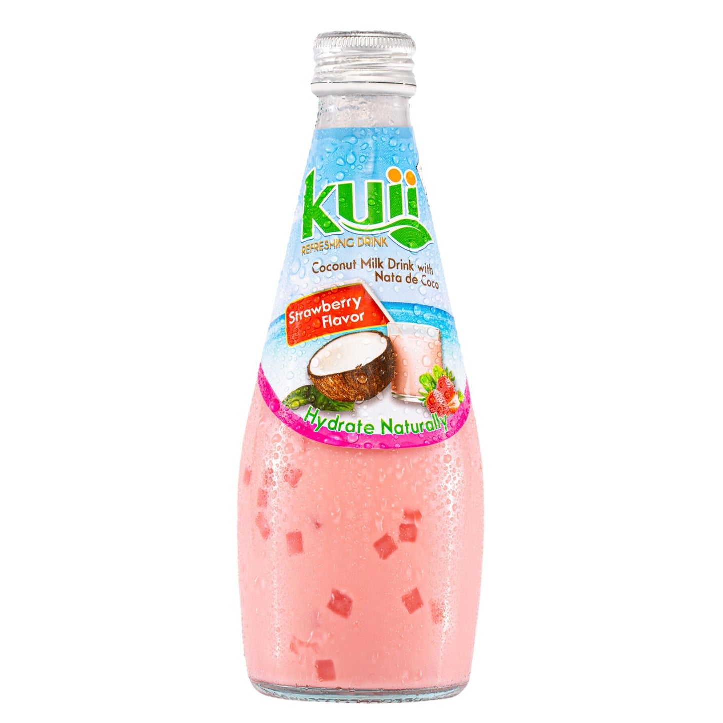 KUII NATA DE COCO STRAWBERRY FLAVOR WITH COCONUT PULP (THAILAND)
