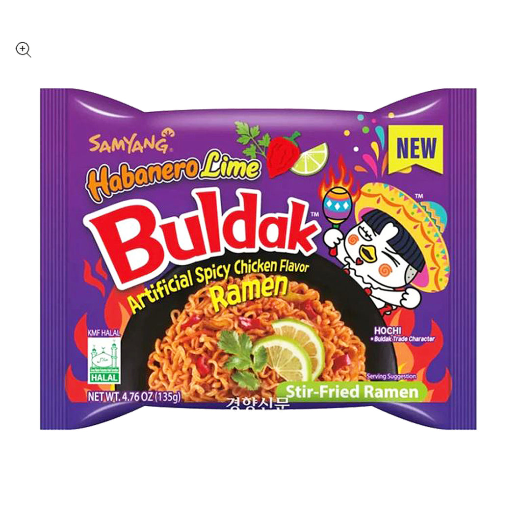 BULDAK HABANERO LIME HOT CHICKEN STIR-FRIED RAMEN (KOREA)