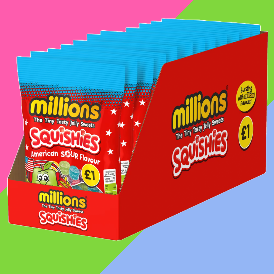 Millions Squishies American Sour Bag 100g £1 PMP