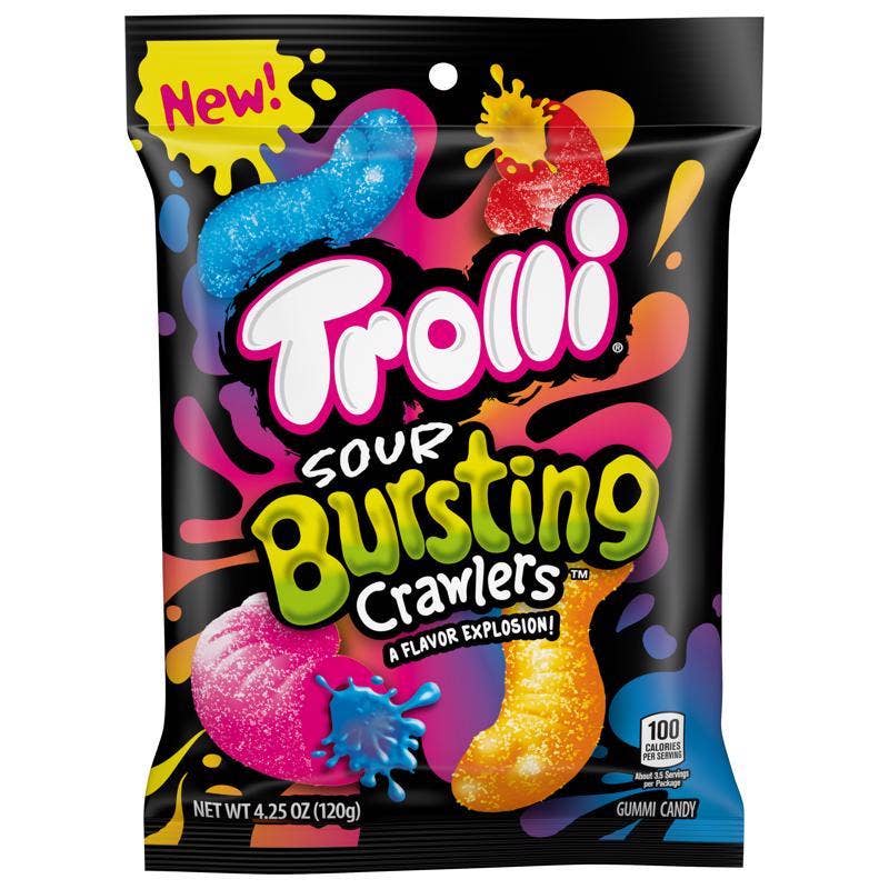Trolli Bursting Crawlers 4.25 Oz Peg Bag