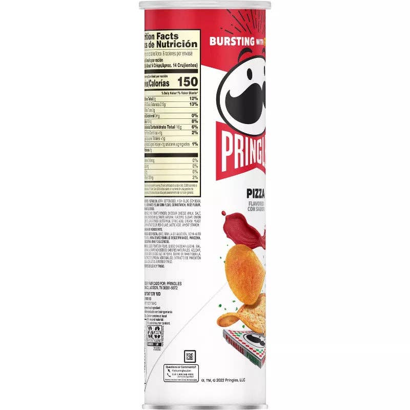 Pringles Pizza Flavored Potato Crisps Chips 5.5oz