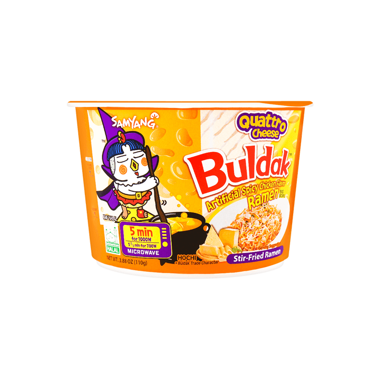 BULDAK QUATTRO CHEESE HOT CHICKEN FLAVOR STIR-FRIED RAMEN BOWL (KOREA)