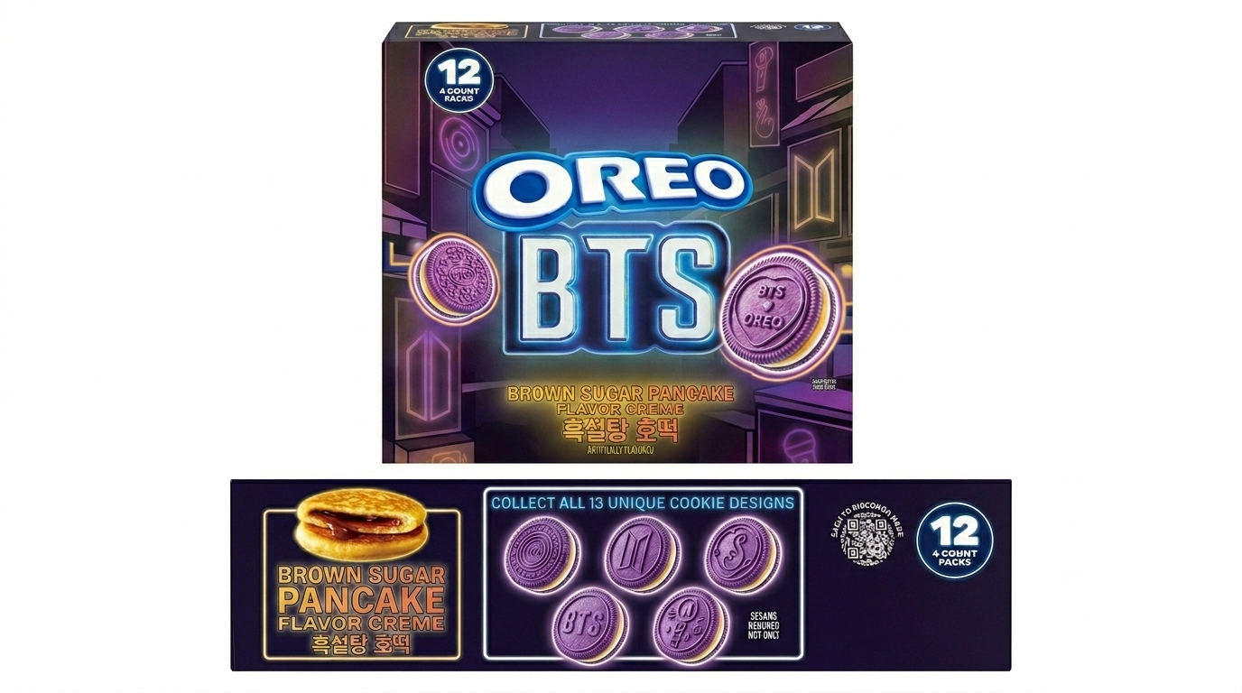 Oreo BTS Brown Sugar Pancake Cookies Tray Single Serve