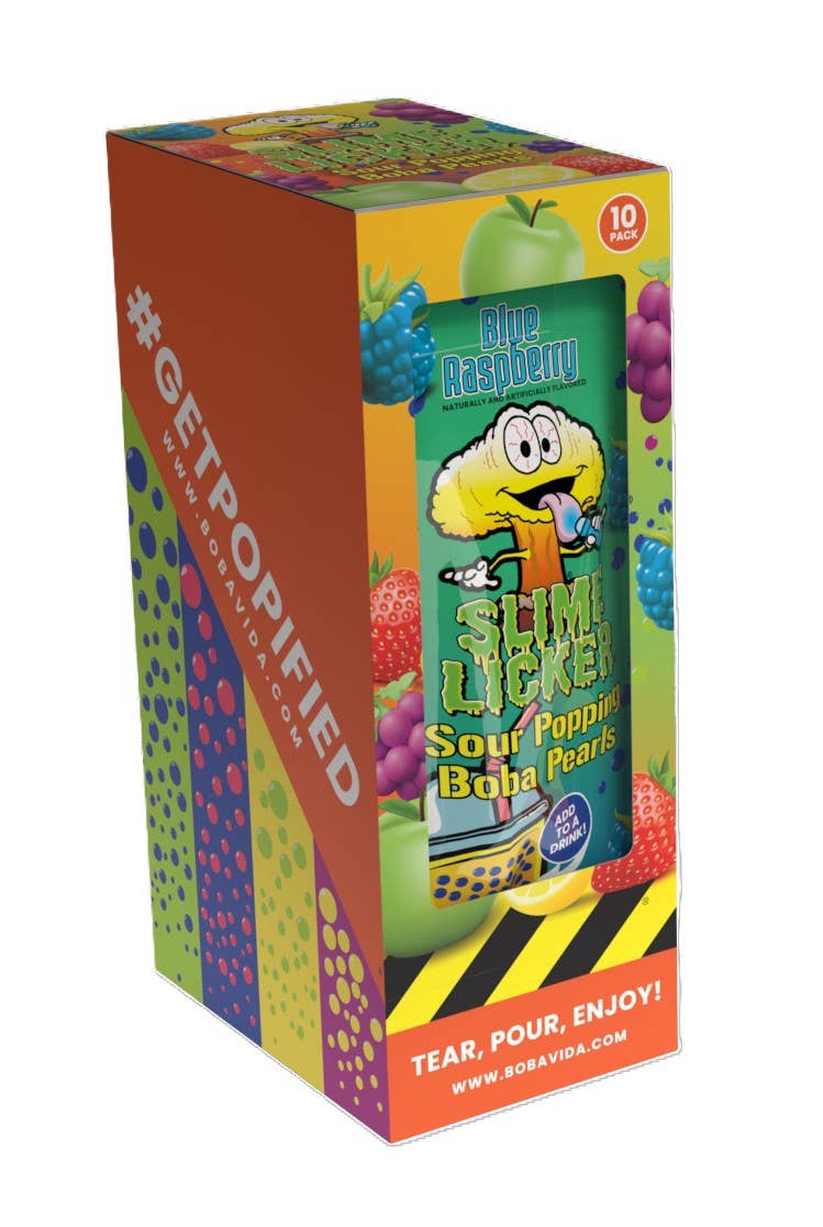 Popping Boba, Toxic Waste Slime Licker Blue Raspberry