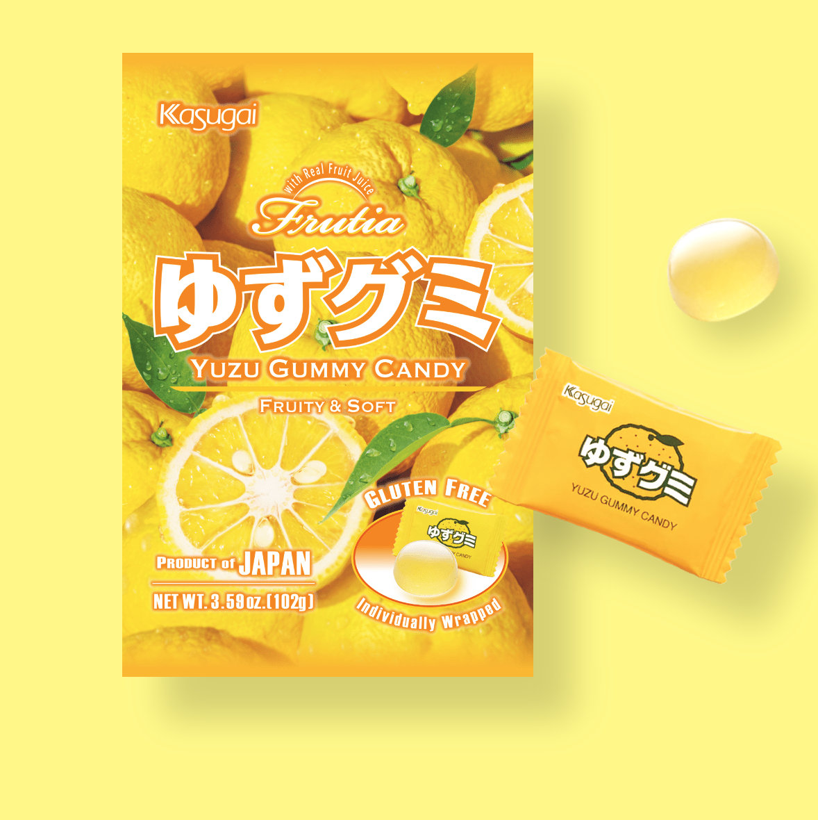 KASUGAI YUZU GUMMY CANDY (JAPAN)