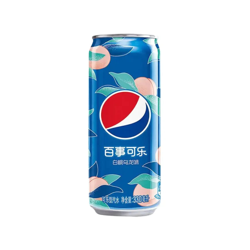 PEPSI WHITE PEACH OOLONG CAN (CHINA)