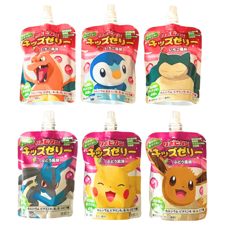 POKEMON LIPOVITAN KIDS JELLY DRINK Strawberry Flavour (JAPAN)