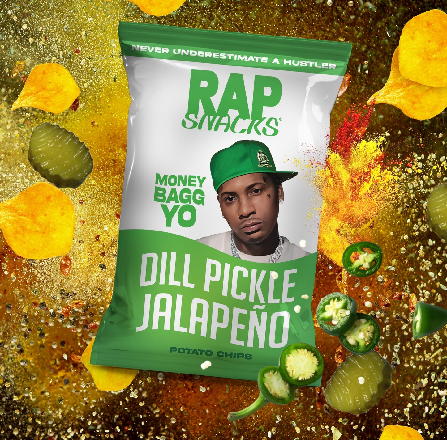 RAP SNACKS DILL PICKLE JALAPENO MONEY BAG (USA)