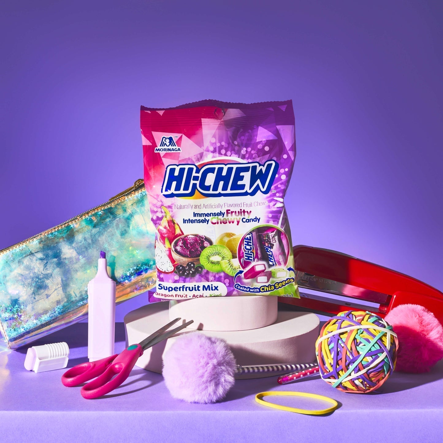 HI-CHEW PEG BAG SUPERFRUIT MIX (ACAI KIWI DRAGON FRUIT) (JAPAN)