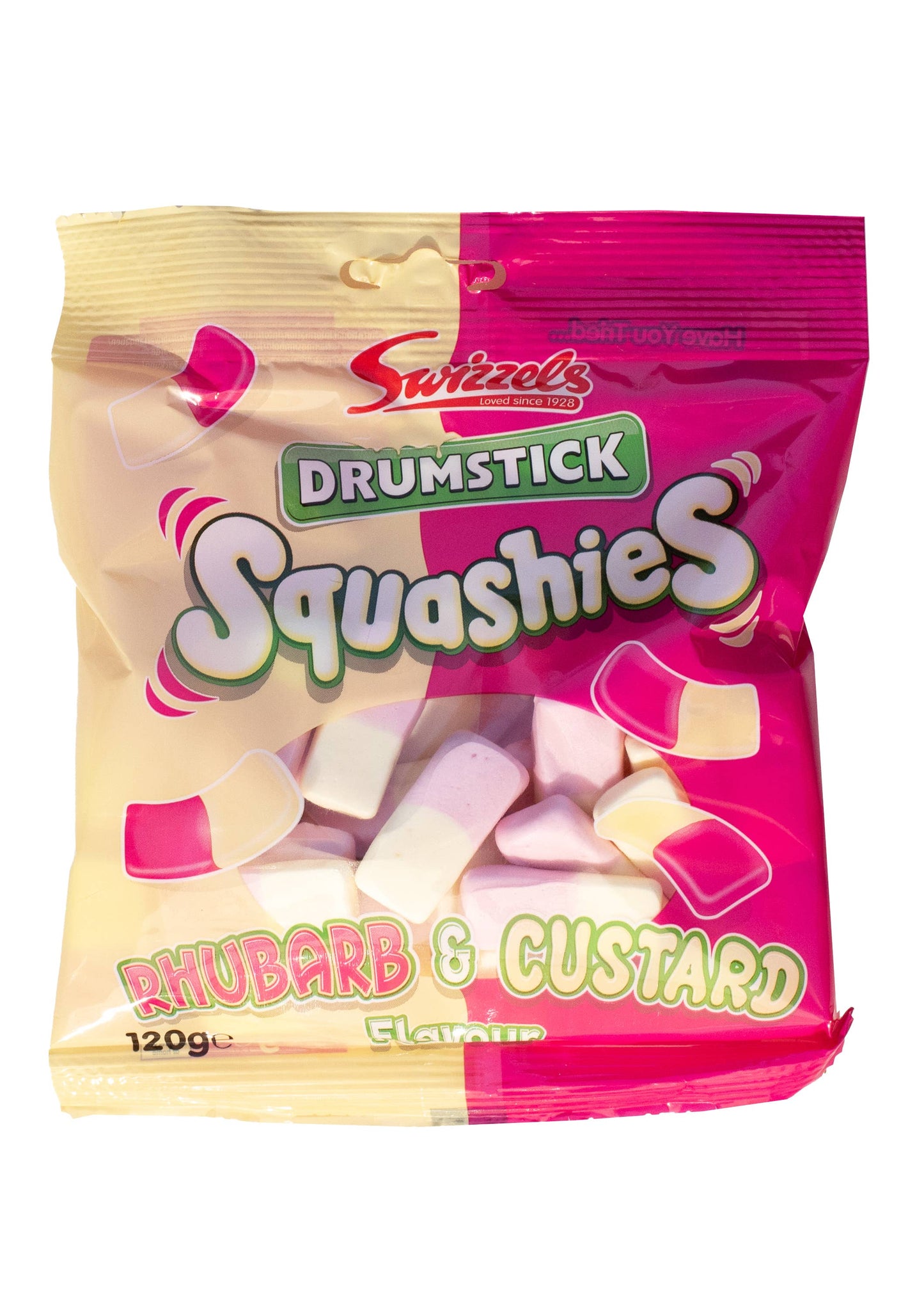 Limited Import Squashies Rhubarb/Custard 140g 12ct