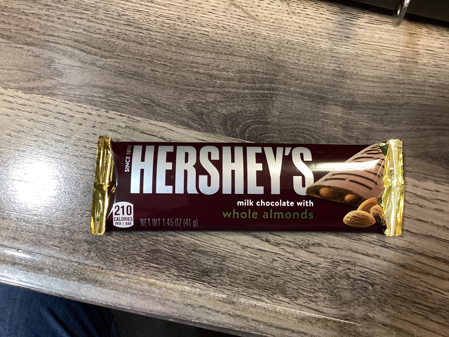 Hershey,s milk chocolate whole almonds