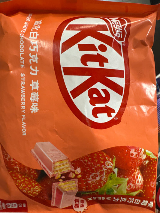 Kitkat white chocolate strawberry flavour