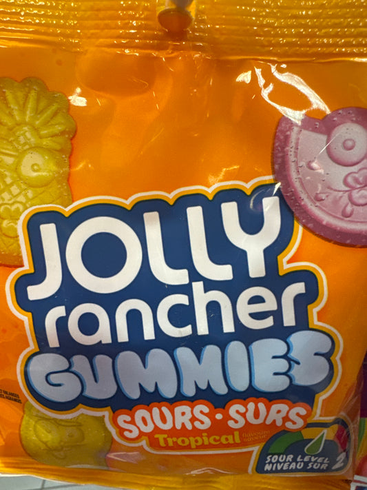 Jolly rancher gummies sours surs tropical