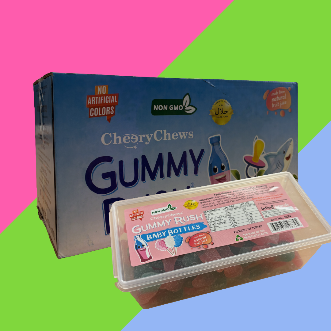Gummy Rush Halal Candy Tubs