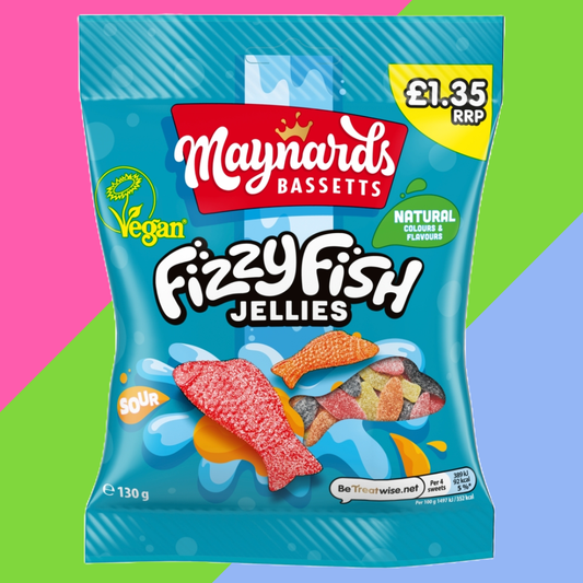 Maynards Bassetts Fizzy Fish Sweets Bag